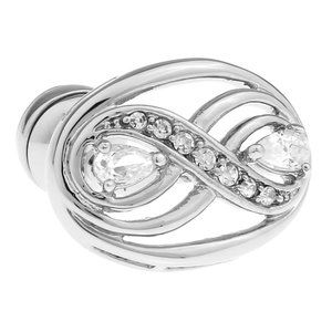 NEW! Diamond-Color Crystal Cufflinks in Box